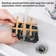 thumbnail image 3 of Jaboneras de bambú para ducha con drenaje, soporte de madera para jabonera de baño, fácil de limpiar, duraderas (cuadrado negro individual), 3 of 5