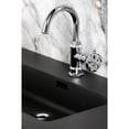 thumbnail image 3 of Kingston Brass KSD2211RX Belknap One-Handle 1-Hole Bathroom Faucet with Deck Plate and Push Pop-Up Drain in Polished Chrome, 3 of 7