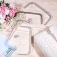 thumbnail image 4 of 2 pair Iron Purse Frame for bag Sewing Craft Platinum 181~195x72.5~75.5x18.5mm Hole: 5mm, 4 of 8