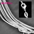thumbnail image 3 of 10PCS Wholesale Pure 925 Sterling Silver Charm Link Chain Necklace Jewelry with Strong Smooth Lobster Clasps 16-30 Inches FJH, 3 of 7