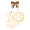 thumbnail image 2 of Easter He is Risen Cross Decor Door Sign Hanger Wooden Sign Religious Floral Easter Wall Decorations, Christian Door Decors for Wall Art Home Indoor Outdoor Spring, 2 of 6