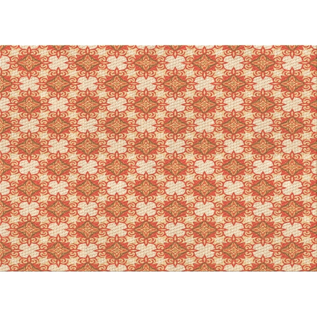 Ahgly Company Tapis Rectangulaire Lavable en Machine Intérieur Transitionnel Orange Rouge Orange, 8 Pieds x 12 Pieds