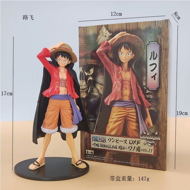 Figuras grandes de anime periférico One Piece Wano Country Straw Hat Running Luffy modelo adornos al por mayor en caja