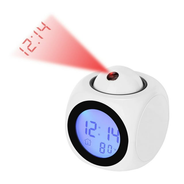Multifunction Alarm Clock LCD Talking Projection Alarm Clock Time & Temp Display