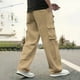 thumbnail image 1 of Pantalones largos de verano para hombre, casuales, de moda, de color sólido, con cordón y cintura elástica., 1 of 6