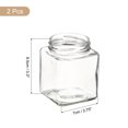 thumbnail image 2 of Uxcell 2 Pcs 8.4 oz/280ML frascos de vidrio transparentes en forma de botella cuadrada con tapa de corcho, cuerda y etiquetas en blanco, 2 of 5