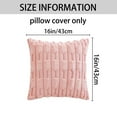 thumbnail image 6 of REGALWOVEN Pack of 2 Set Throw Pillow Covers Farmhouse Pillow Case Luxury Soft Plush Cushion Pillowcase for Home Decor Pink 16" x 16", 6 of 6