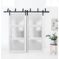 thumbnail image 4 of Lite Slab Barn Door Panel | Lucia 2552 White Silk with Opaque Glass | Sturdy Finished Wooden Modern Doors | Pocket Closet Sliding, 4 of 6