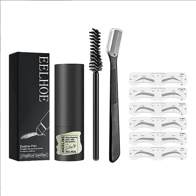 Beleza, Cuidado e Higiene Kit de sellos para cejas Polvo natural para rayitos Tarjeta rápida para cejas Labymos Natural
