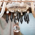 thumbnail image 5 of 50-Pack Crystal Icicle Prisms, 34mm/1.34 Inch Hanging Crystals Chandelier Prisms for Home/Windows/Garden/DIY[Black], 5 of 7
