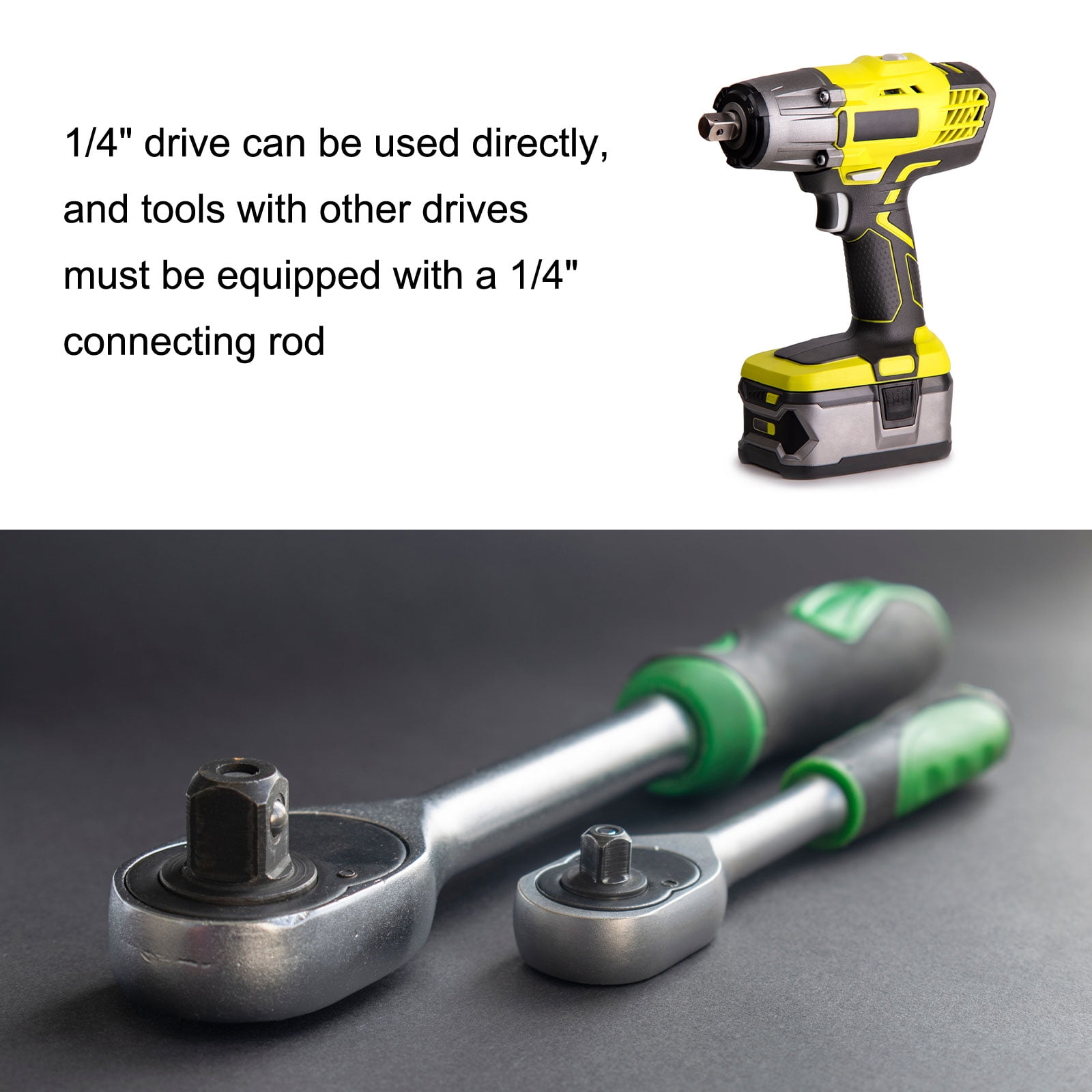 Uxcell 9pcs Hex Bit Socket Set 1/4" Square Drive PZ1-PZ3,PH1-PH3,FD4-FD7 Pozi Phillips Slotted Extension Impact Bit Power Nut Driver Set S2 & CR-V Steel Socket Ratchet Wrench Bits, Silver Black