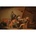 thumbnail image 2 of Bartholomeus Molenaer 18x13 Gold Ornate Wood Frame and Double Matted Museum Art Print Titled - Singing Peasants, 2 of 4