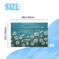 thumbnail image 2 of BaHomeck placemats Set of 4 Field Of White Daisies Painted On A Blue Wooden Background Cotton Linen rectangle Placemats for Kitchen Dining Table Indoor,Outdoor,18*12inch, 2 of 4