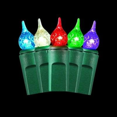 50-Light Warm Multi-Color Small Teardrop Light Set, 50 LED Multi 50-Light Warm Multi-Color Small Teardrop Light Set, 50 LED Multi- - 50-Light Warm Multi-Color Small Teardrop Light Set, 50 LED Multi