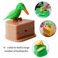 thumbnail image 6 of Jygee Toothpick Box Toothpick Storage Case Automatic Dispenser Bird Shape ABS Plastic Holder, Green, Pink, 6 of 9