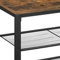 thumbnail image 2 of 39 Inches Wooden Shoe Organizer with Mesh Shelves, Brown and Black, 2 of 5