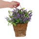 thumbnail image 5 of OUNONA Colgante Con Flores Artificiales Y Cesta De Para Puerta Exterior, 5 of 7