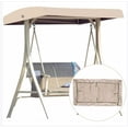 thumbnail image 1 of Toldo para asiento de columpio de jardín, dosel de repuesto para asiento de columpio, funda para silla de hamaca, tela de poliéster impermeable anti UV 191*120*20cm Beige, 1 of 4
