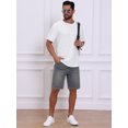 thumbnail image 5 of DARING DIVA Men's Knitted T-Shirts Short Sleeve Crew Neck Jacquard T-Shirt M White, 5 of 7