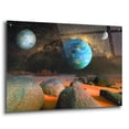 thumbnail image 2 of Epic Art 'Planets' by Ata Alishahi, Acrylic Glass Wall Art, 36"x24", 2 of 8