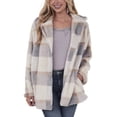thumbnail image 2 of Chaqueta a cuadros Manga larga Cuello vuelto Casual Elegante ANGGREK Otros, 2 of 6