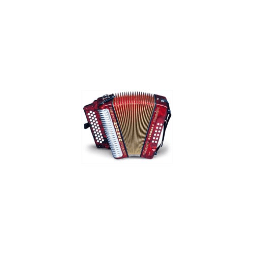 Hohner Corona II Classic, Key of "FBbEb" Diatonic ACC Red