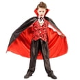 thumbnail image 2 of HNMKIU Halloween Scary Children Cosplay Outfit Party Stage Performance Set Boys Fancy Dress Up Roleplay Shirt Cape Cloak Reversible Funny Bat，4-6 Years, 2 of 4