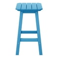 thumbnail image 3 of Costaelm Paradise 24" Outdoor Patio HDPE Square Counter High Backless Bar Stool, Pacific Blue, 3 of 8