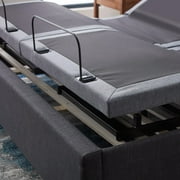 Lucid Premium Steel Adjustable Bed Base with Zero Clearance, King/Split King