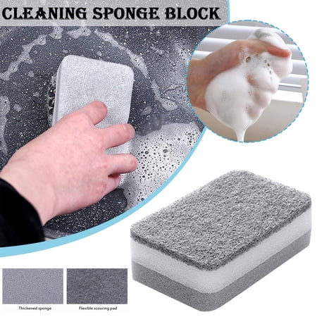 HAVELOR Double-Sided Cleaning Sponge Block 4.29 x 3.12 x 1.37 in Soft Absorbent Side for Grease and Stubborn Messes Ideal for Washing Dishes and Kitchenware(A One-size) HAVELOR Double-Sided Cleaning Sponge Block 4.29 x 3.12 x 1.37 in Soft Absorbent Side for Grease and Stubborn Messes Ideal for Washing Dishes and Kitchenware(A One-size)