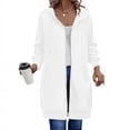 thumbnail image 2 of Long Hoodies for Women Fashion 2026 Full Zip Up Oversized Fleece Lightweight Casual Fall Jacket Coat with Pocket, 2 of 8