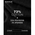 thumbnail image 5 of Bermudas Roswear de mezclilla rasgada de talle medio, color negro, para mujer, 5 of 5