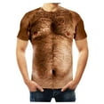 thumbnail image 1 of ICHUANYI Clearance 3D Muscular Man Print Fashion Fitness Round Neck Short Sleeve T-Shirt(Brown, M) Ichuanyi Ichuanyi, 1 of 5