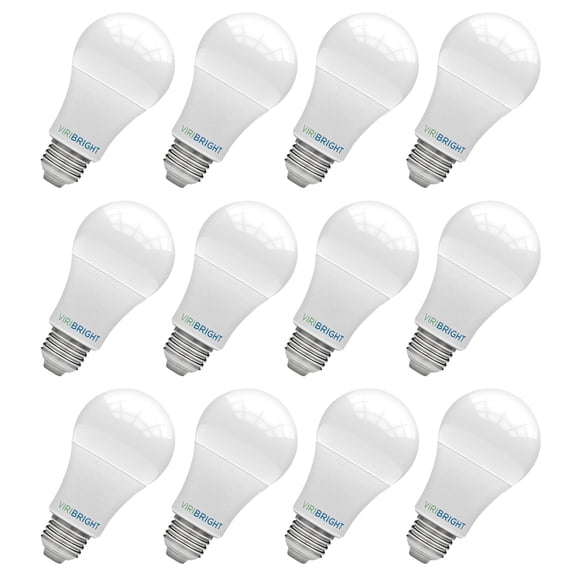 Viribright® A19 LED Bulb, 60W, Dimmable, 810 Lumens, CEC, 90 CRI, Cool White 4000K (12 Pack)