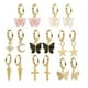 thumbnail image 1 of Paquete de 8 pares de pendientes de aro pequeños de oro con abalorio, mini aros de plata con abalorio, juego de pendientes de aro Huggie para niñas adolescentes y mujeres Sincero  Hogar, 1 of 5