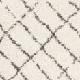 thumbnail image 3 of SAFAVIEH Moroccan Fringe Dorian Geometric Shag Area Rug, Ivory/Grey, 4' x 6', 3 of 5