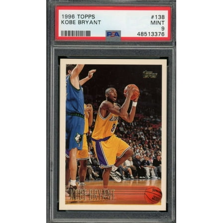 Kobe Bryant Rookie Card 1996-97 Topps #138 PSA 9