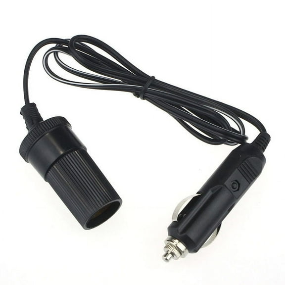 Lizheee Double Car Charger Adapter 12V 10A Car Accessory Cigarette Lighter Socket Extension Cord Cable 1m