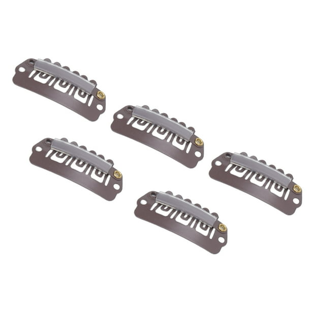 Broche de clip para peluca BuyWeekMX 50 piezas 6 puntas 6 Clips metal