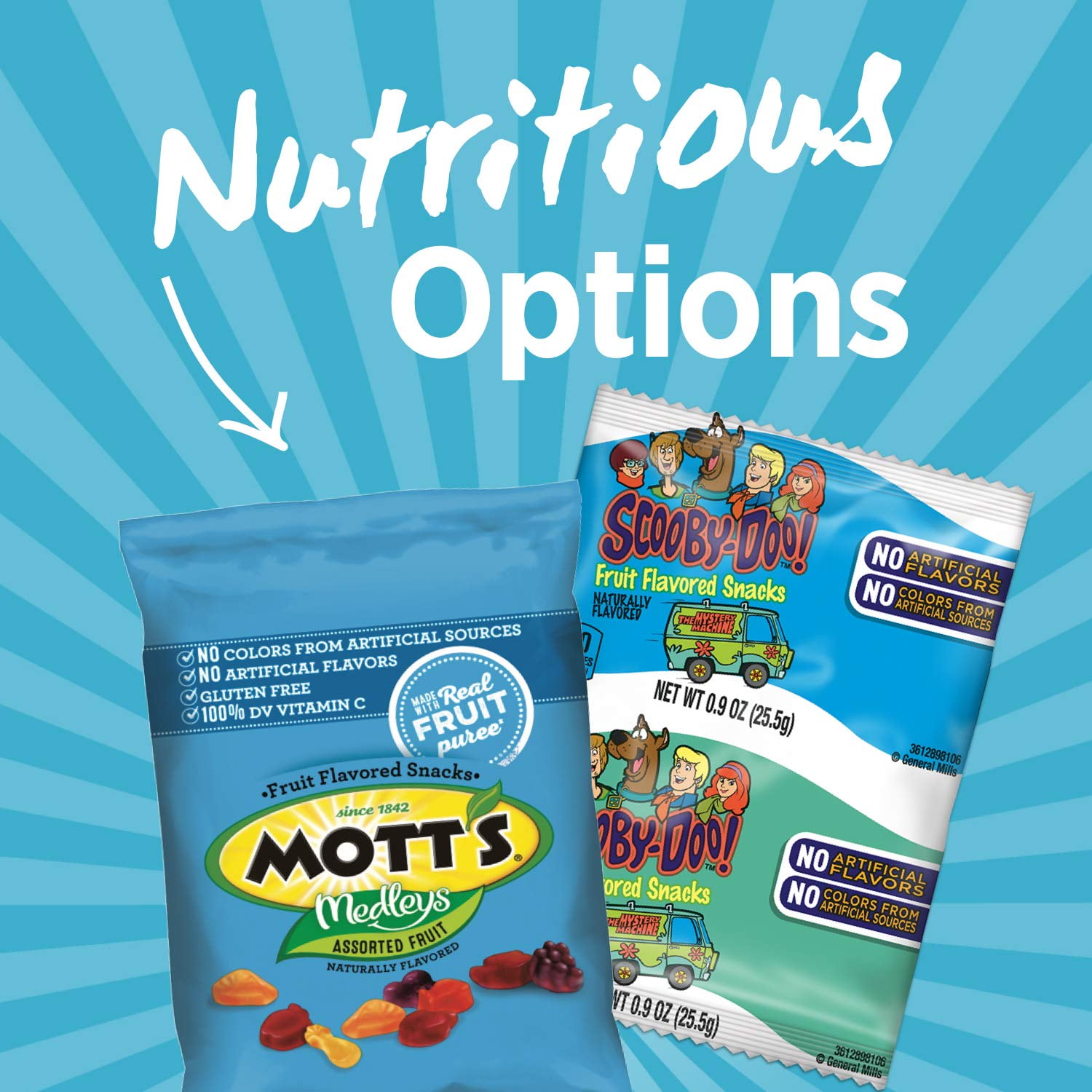 Motts Assorted Fruit Snacks, 1.6 Ounce -- 144 per case.