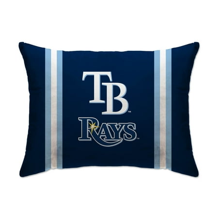 Tampa Bay Rays 20 x 26 Standard Stripe Logo Micro Plush Bed Pillow Cover
