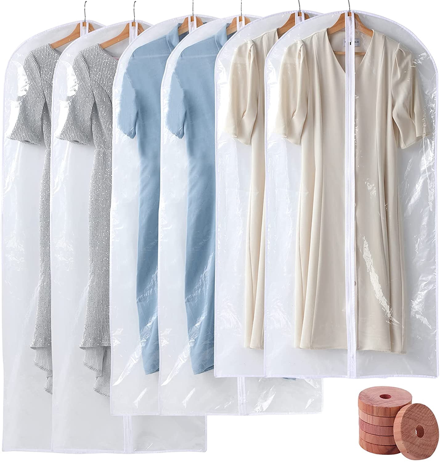Garment Bags for Hanging Clothes, 6 PCs 