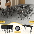 thumbnail image 3 of Fold Conference Room Tables on Wheels, Modern Mobile Flip Top Stackable Training Meeting Table for Office Classroom, 3 of 7