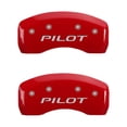 thumbnail image 5 of MGP 4 Caliper Covers Engraved Front Honda Engraved Rear Pilot/2016 Red finish silver ch, 5 of 6
