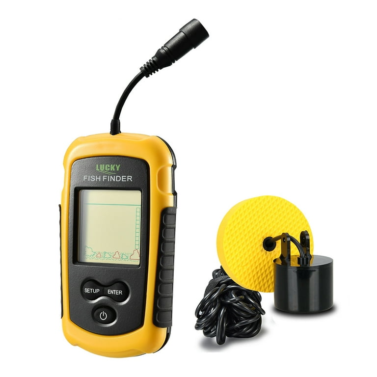 Anself LCD Color Screen Portable Wired Fish Finder 100M Depth Sonar Echo  Sounders Fishfinder 