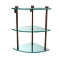 thumbnail image 3 of Allied Brass NS-6-BBR Three Tier Corner Glass Shelf, Brushed Bronze, 3 of 7