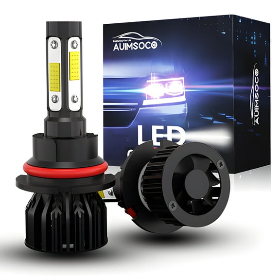 For Ford E-250 2003-2005 2006 2007 High Low Beam 9007/HB5 Led Headlights Combo 2Pcs 8000LM Bright White lights 6000k Kits 300% Brighter High Power Lamps