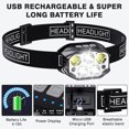 thumbnail image 3 of Head Lamp Rechargeable High Brightness Fishing Ultra Long Life Flashlight Induction Light, 3 of 7