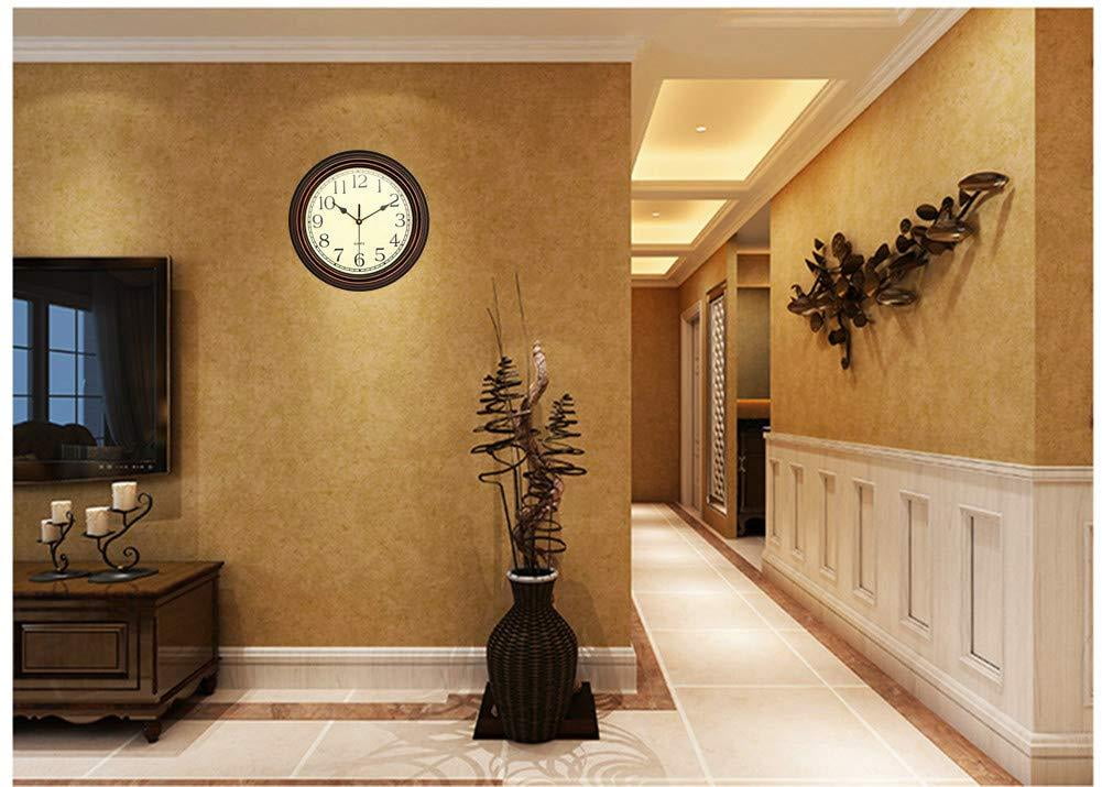 senya Polka Dot Hearts Design Round Wall Clock Silent Non Ticking Oil Painting Decorative for Home Office School Clock Art 