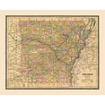 thumbnail image 2 of Cram 14x12 Gold Ornate Wood Framed with Double Matting Museum Art Print Titled - Arkansas, United States - Cram 1888, 2 of 4